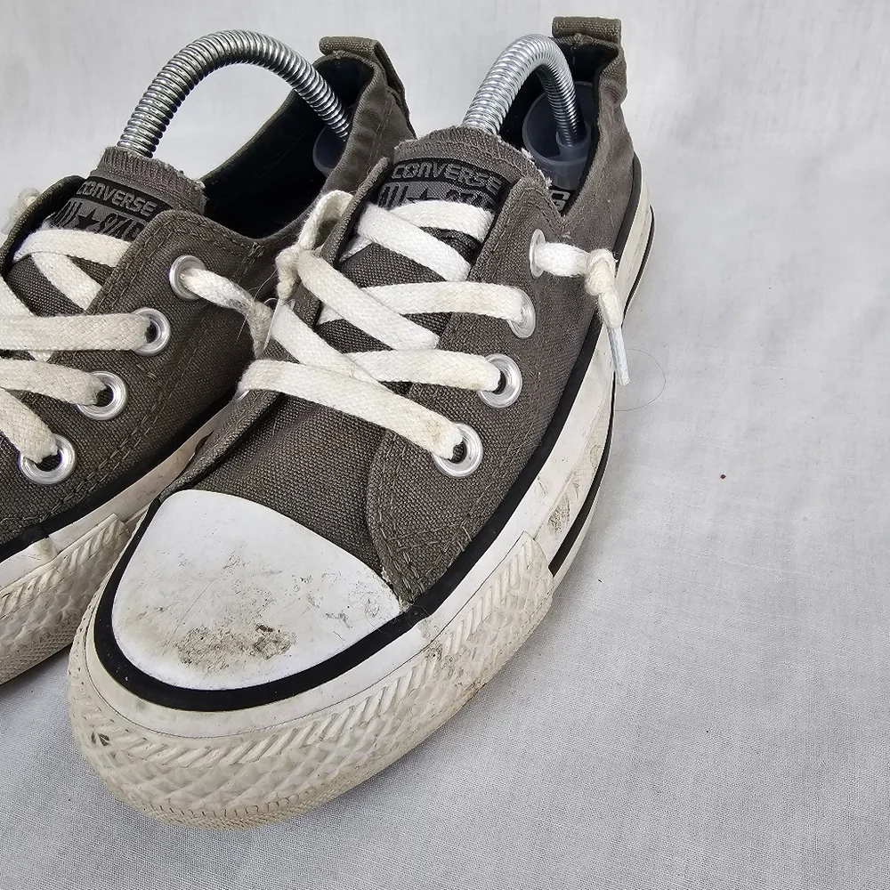 Converse All Star Chuck Taylor Sneakers Women's Size 5.5 Gray Low Rise Slip On‎ - Picture 8 of 8